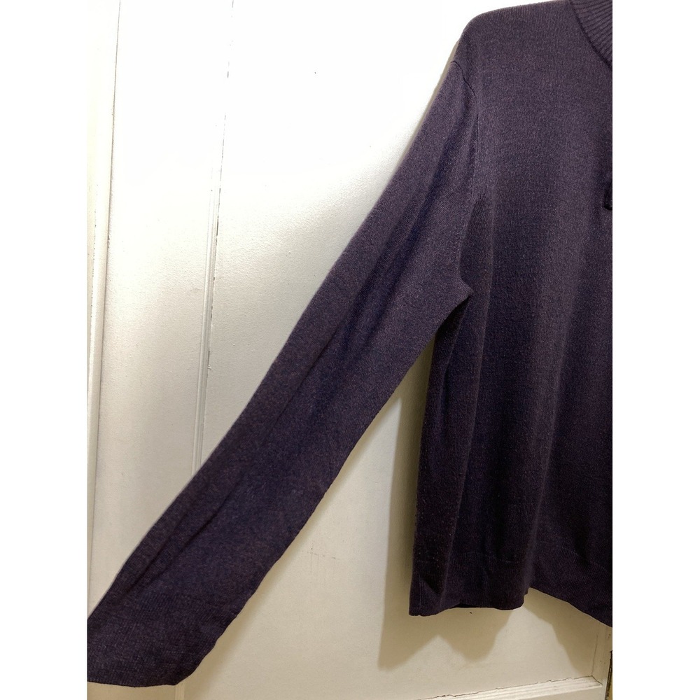 Dockers Mens Quarter Zip Sweater XL Brown Black Heather Long‎ Sleeve Preppy - Picture 7 of 13